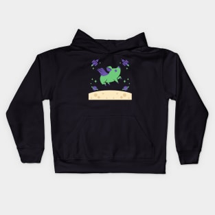 Pigs over a moon Kids Hoodie